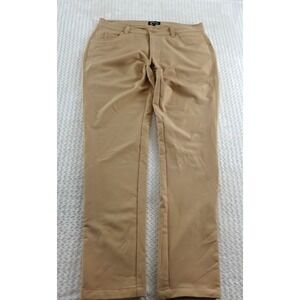 ZYIA Active Men's Khaki Office Chino Stretch Performance Pants Size Medium